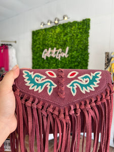 WRANGLER DRAGON FRINGE CROSSBODY BAG